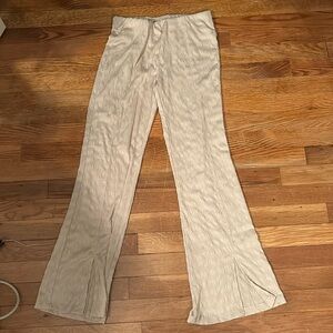 Cream Small Flared Pants